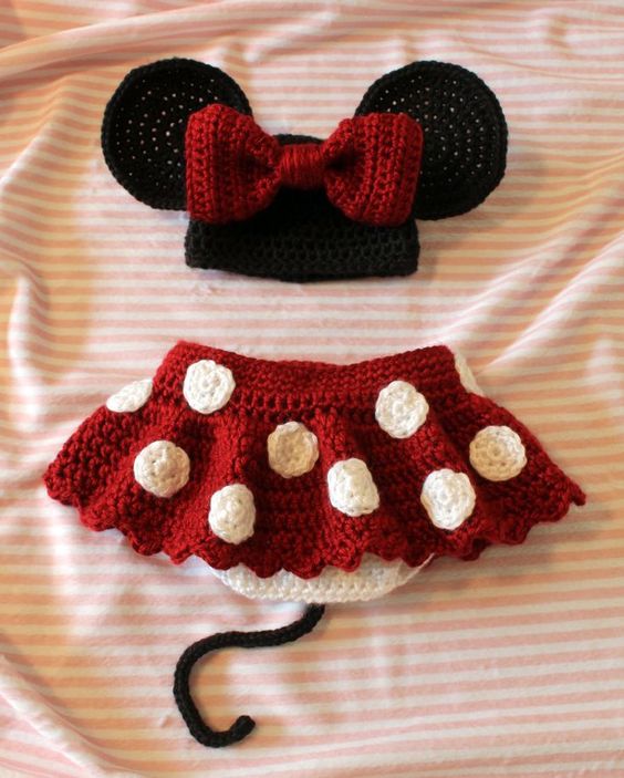 Crochet Mickey Mouse Baby Outfit