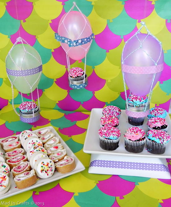 Hot Air Balloon Cupcake Decorations!