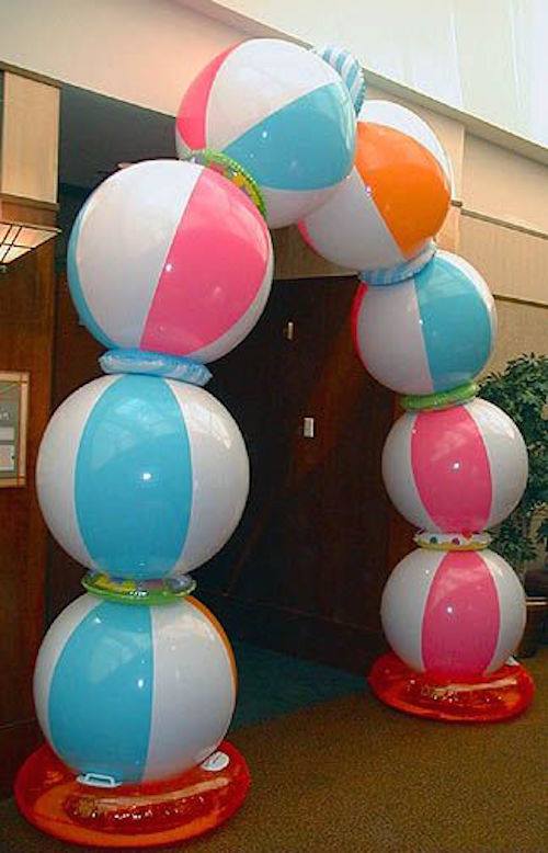 Giant Beach Ball Arch for a Summer Party!