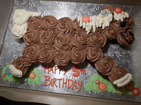 Horse Pull-Apart Cupcake Cake