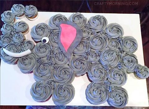 Elephant Cupcake Cake