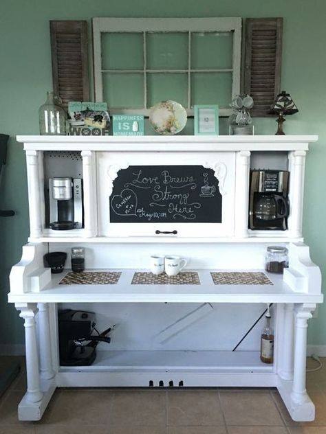 Old Piano turned into a Coffee Bar