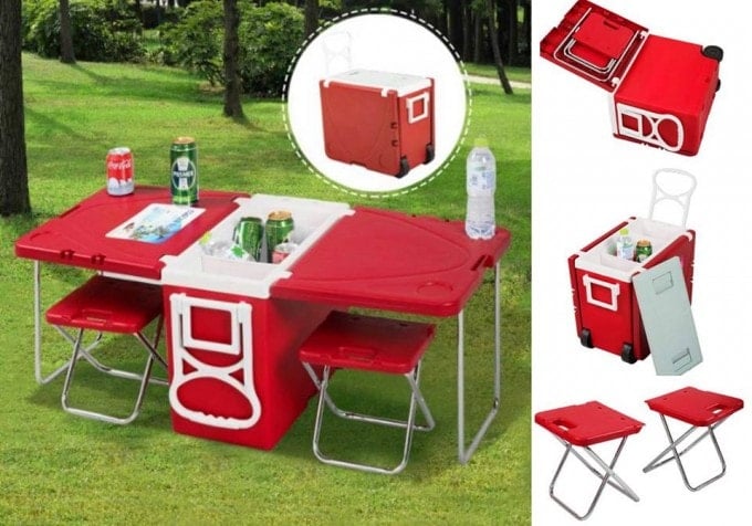 Multi Function Cooler with a Table & Chairs...great Camping idea!