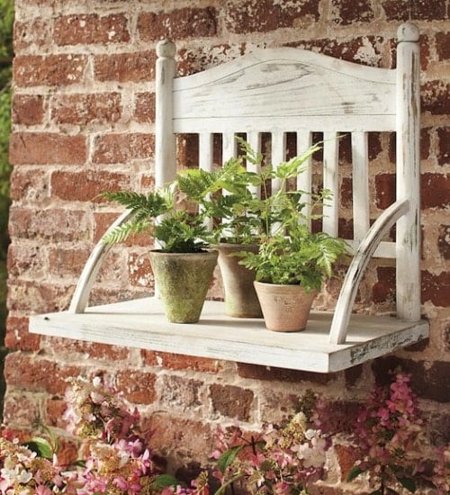 Turn an Old Chair into a Hanging Plant Shelf...awesome Upcycled Ideas!