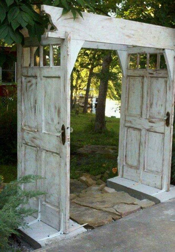 Make an Arbor Walkway using Salvaged Doors...these are the BEST Upcycled & Repurposed Ideas!