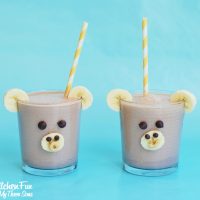Smoothie for Kids - Chocolate Peanut Butter Banana Monkey from KitchenFunWithMy3Sons.com
