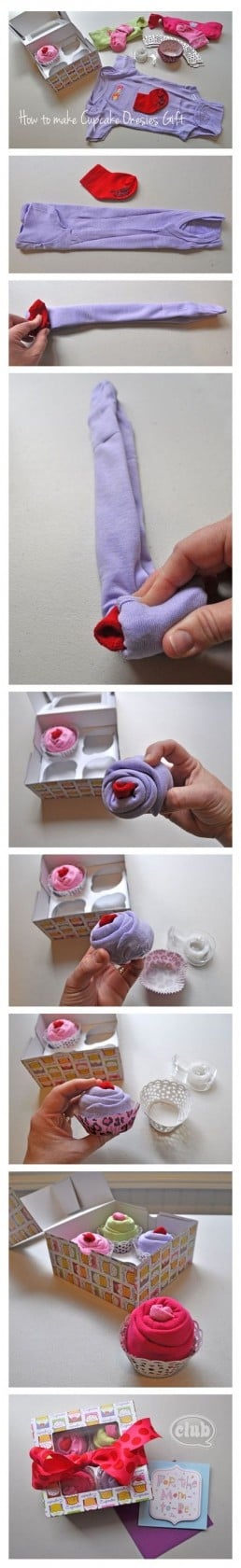 Baby Sock Cupcakes...these BEST Baby Shower Ideas!