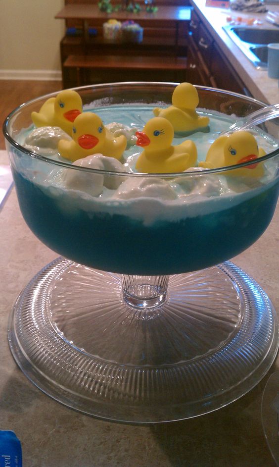 Rubber Ducky Bath Punch...these are the BEST Baby Shower Ideas!