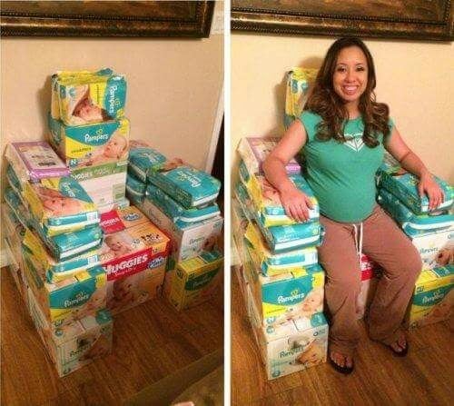 Make a Diaper Chair / Throne for the Expecting Mom...these are the BEST Baby Shower Ideas!