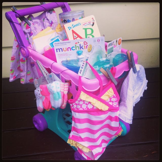 Shopping Cart Gift...these are the BEST Baby Shower Gift Ideas!