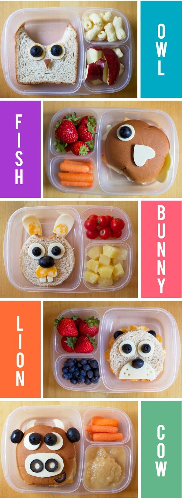 Animal Themed Lunch Box Ideas...these are the BEST School Lunch Ideas!