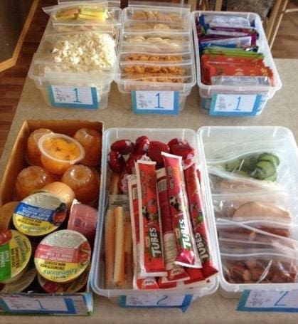 Use Plastic Bins to make it easy for Kids to make their own Lunch...these are the BEST Back to School Lunch Ideas!