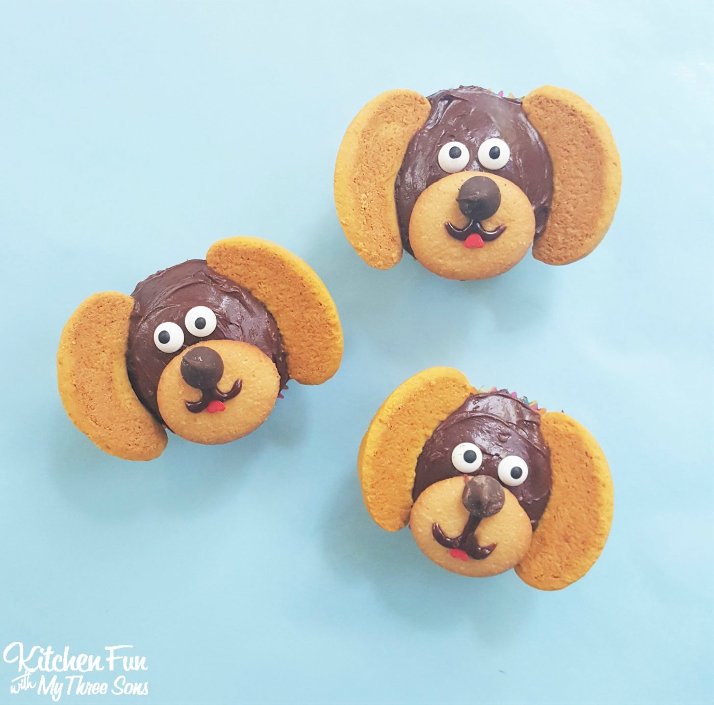 Easy Dog Cupcakes - Kitchen Fun With My 3 Sons