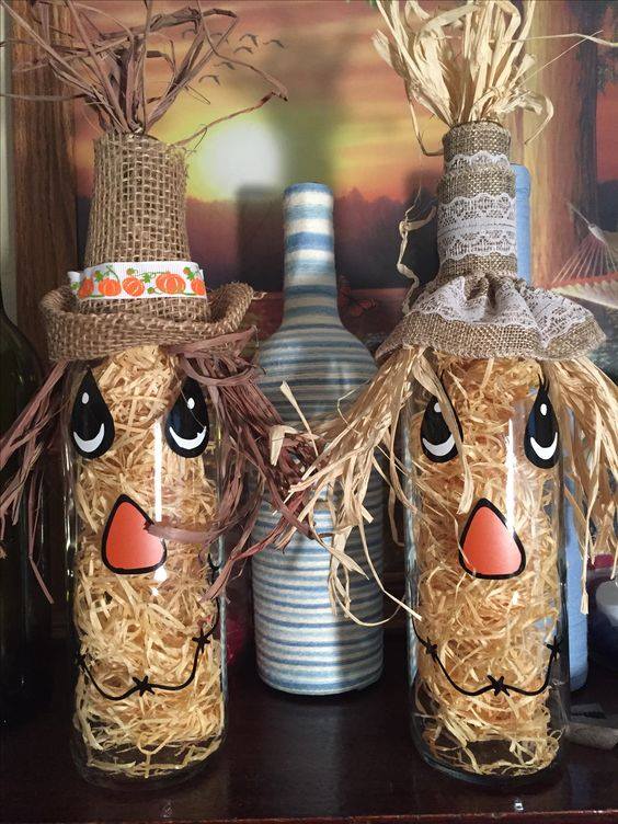 Scarecrow Wine Bottles