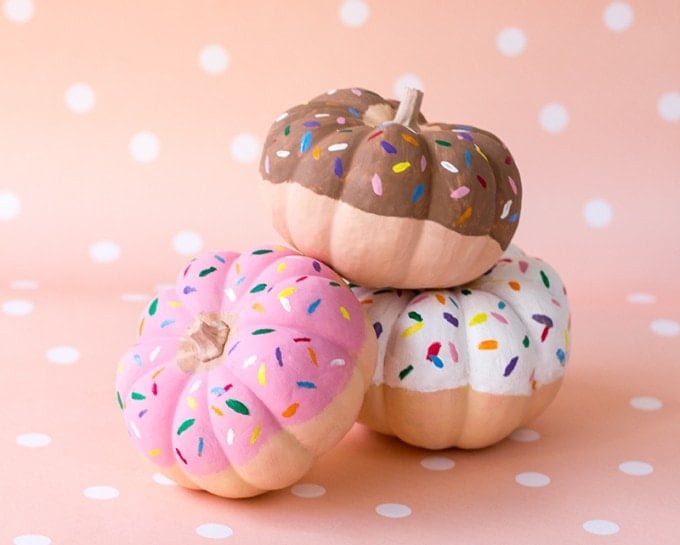 Mini Pumpkin Donuts...these are the BEST Carved & Decorated Pumpkin Ideas!