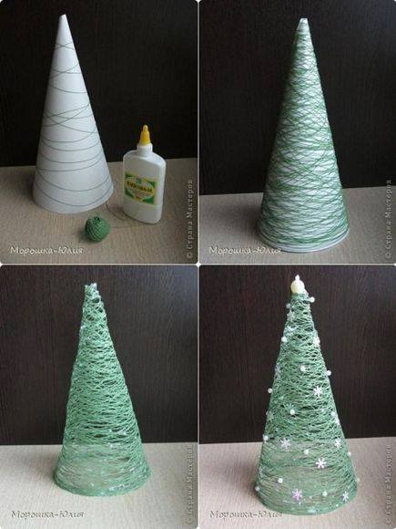 DIY Yarn Christmas Tree