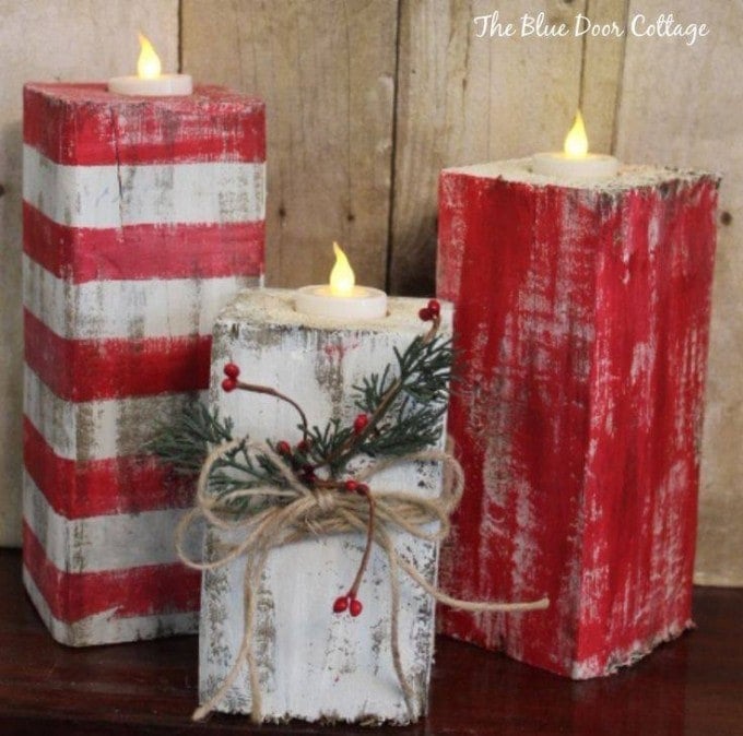 Rustic Christmas Candles