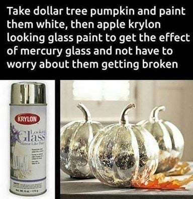 Painted Glass Pumpkins...these are the BEST Fall Craft Ideas & DIY Home Decor Projects!