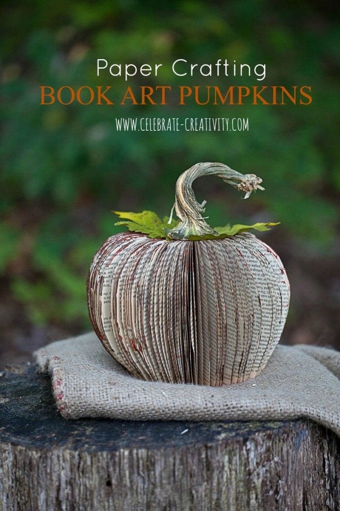 Book Page Pumpkin Craft...these are the BEST Fall Craft Ideas & DIY Home Projects!