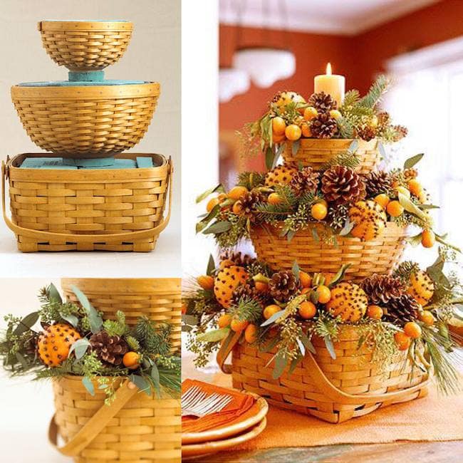 DIY Bountiful Fall Baskets...so simple & pretty! These are the BEST Fall Decorating & Craft Ideas!