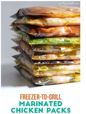 10 Freezer-to-grill Chicken Packs in 20 Minutes...100's of the BEST Freezer Meal Ideas!