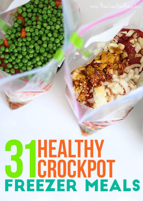 31 Healthy Crock-Pot Freezer Meals...100's of the BEST Freezer Meal Ideas!