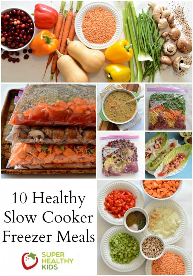 10 Healthy Slow-Cooker Freezer Meals...100's of the BEST Freezer Meal Ideas!