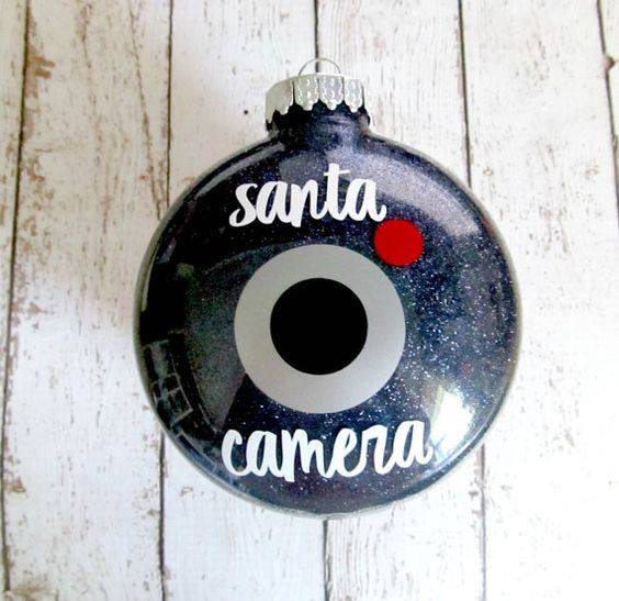 Santa Camera Ornament...these are the BEST Christmas Ornament Ideas!