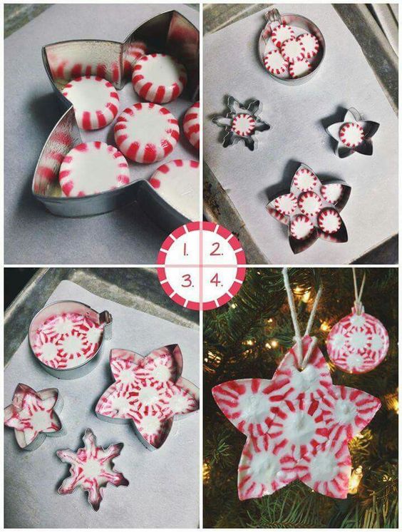 Peppermint Candy Ornaments...these are the BEST Christmas Ornament Ideas!