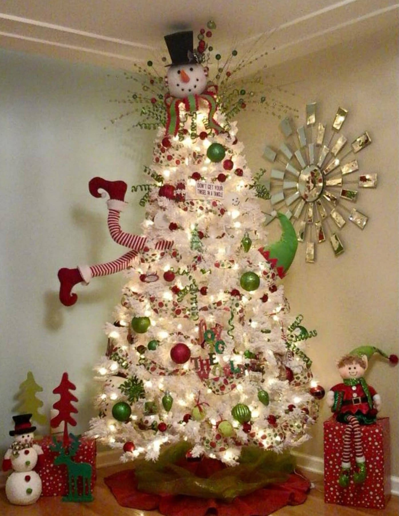 Elf Stuck in a Tree...these are the most Creative DIY Christmas Trees!