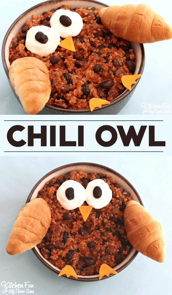 Chili Owl...a fun and easy dinner that the kids will love!