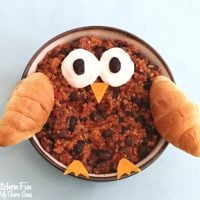 Owl Chili Recipe...your Kids will love this fun & easy vegetarian dinner!