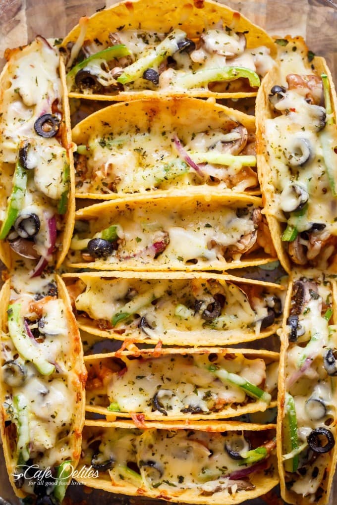 Oven Baked BBQ Chicken Tacos - these are the BEST Football Party Food Ideas & Recipes!