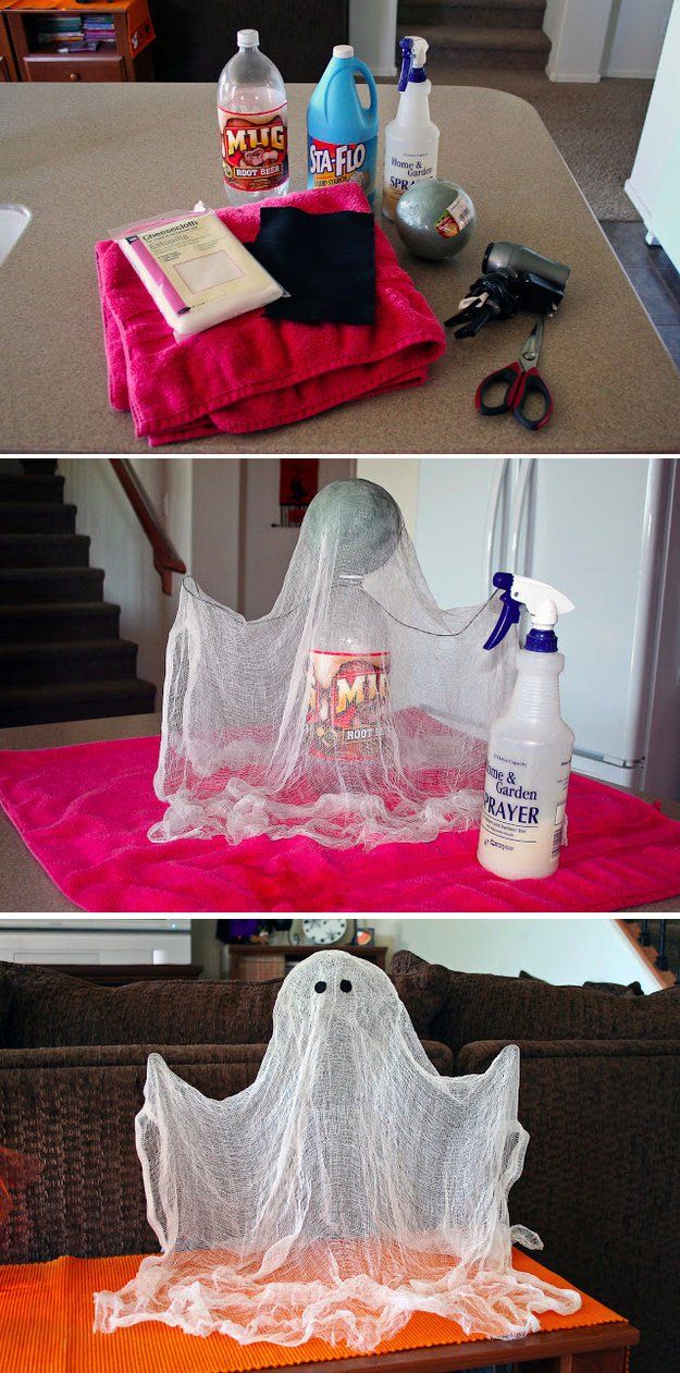 40 Homemade Halloween Decorations Kitchen Fun With My 3 Sons   Diy Floating Ghost 