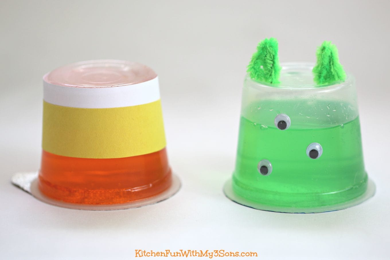 Fruit, Pudding, & Halloween Jello Cups...a Fun & Easy Snack for Kids!