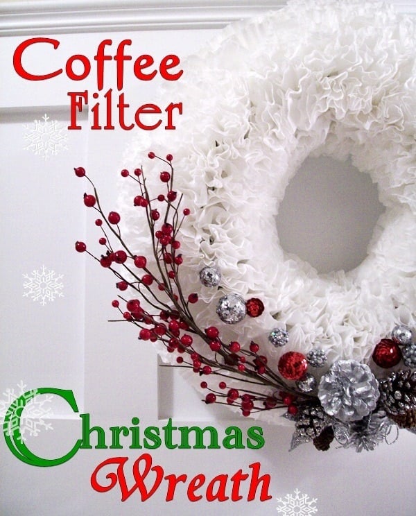 Coffee Filter Christmas Wreath