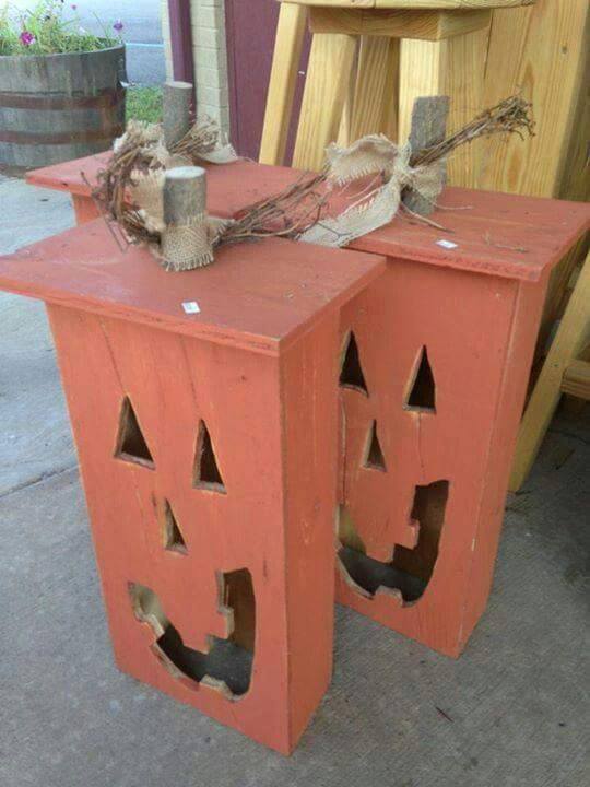 Jack-O-Lanterns made with Old Drawers...these are the BEST Halloween Home Decor & Craft Ideas!