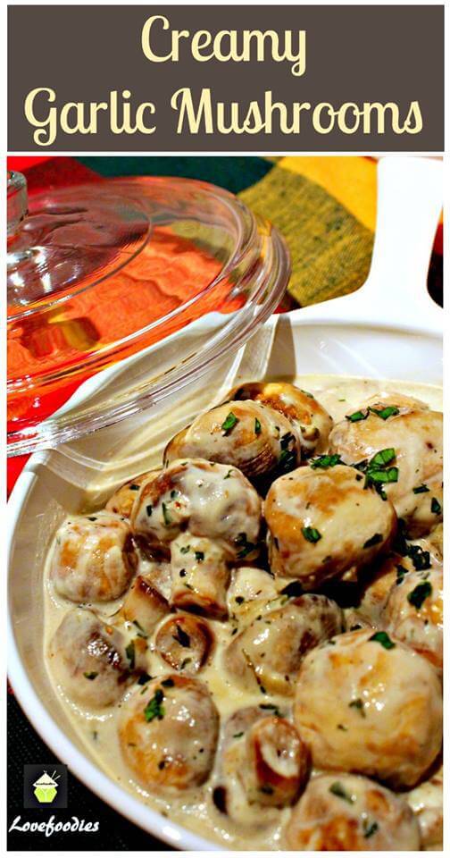 Creamy Garlic Mushrooms ....these are the BEST Comfort Food Recipes!