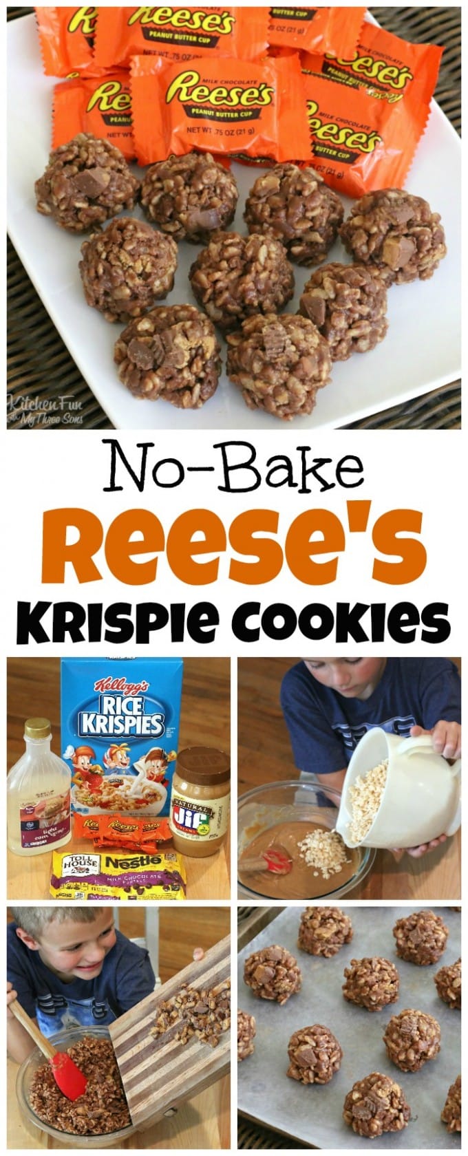No-Bake Krispie Reese's Cookies 