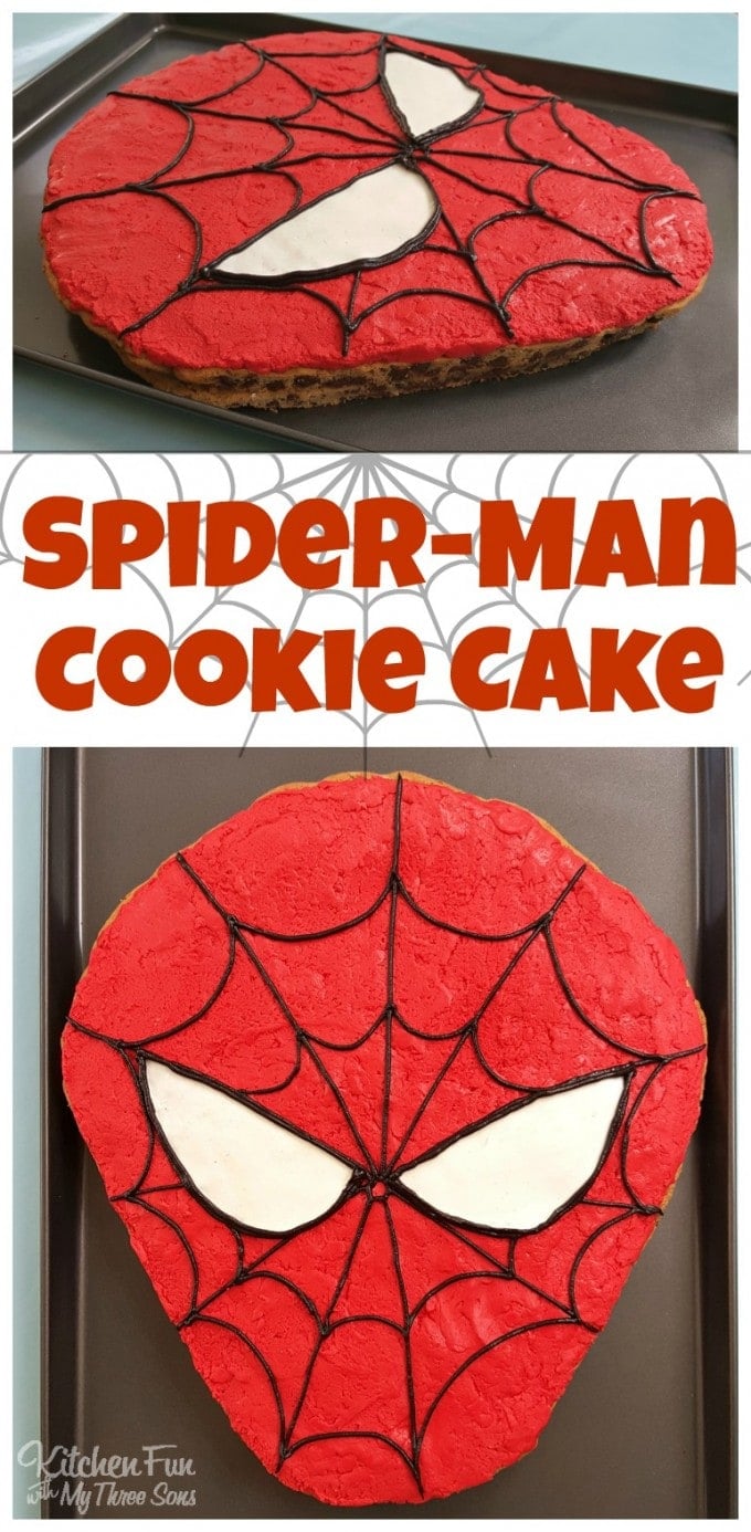 Spider Man Cookie Cake
