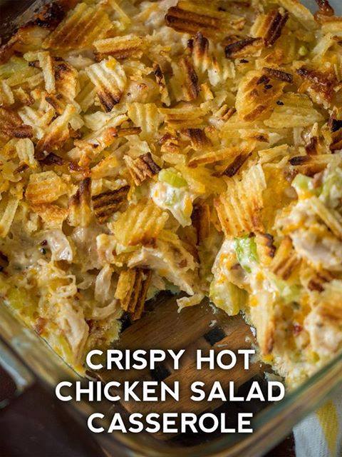 Crispy Hot Chicken Salad Casserole