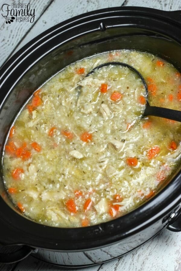 Slow Cooker Chicken and Rice Soup...these are the BEST Comfort Food Recipes!