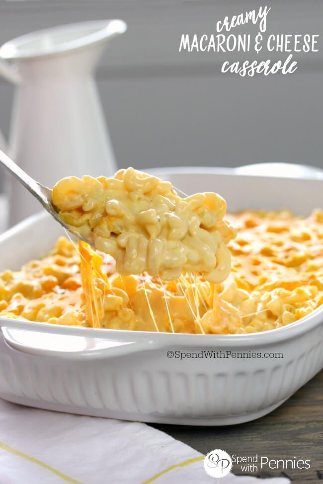 Creamy Macaroni and Cheese Casserole...these are the BEST Comfort Food Recipes!
