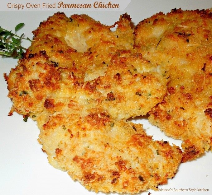 Crispy Oven Fried Parmesan Chicken...these are the BEST Comfort Food Recipes!