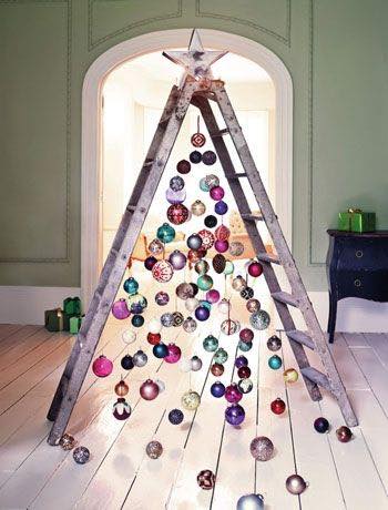 Ladder Tree....these are the most Creative Christmas Trees!