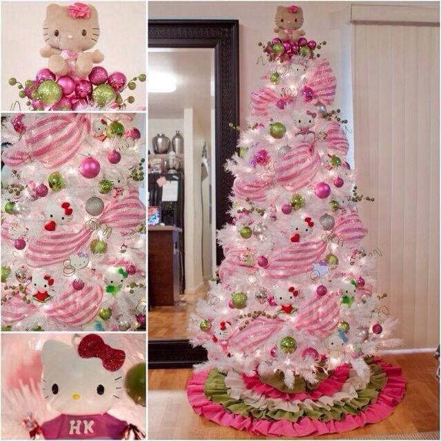 Hello Kitty Christmas Tree...these are the BEST Holiday Tree Ideas!