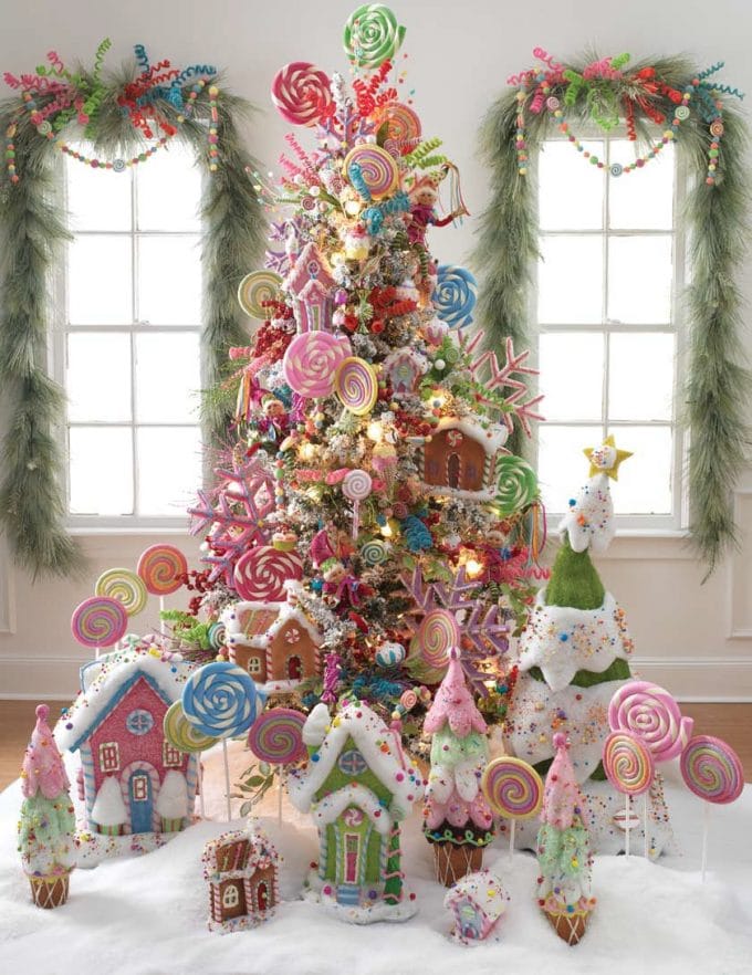 Candy Christmas Tree...these are the BEST Christmas Tree Ideas!
