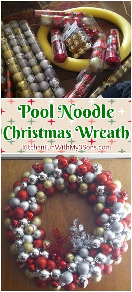 Pool Noodle Christmas Wreath