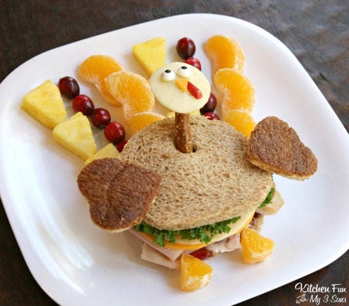 Thanksgiving Turkey Kids Lunch - Kitchen Fun With My 3 Sons