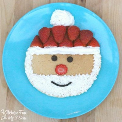 Santa Pancakes...a fun and easy Christmas breakfast for the Kids!